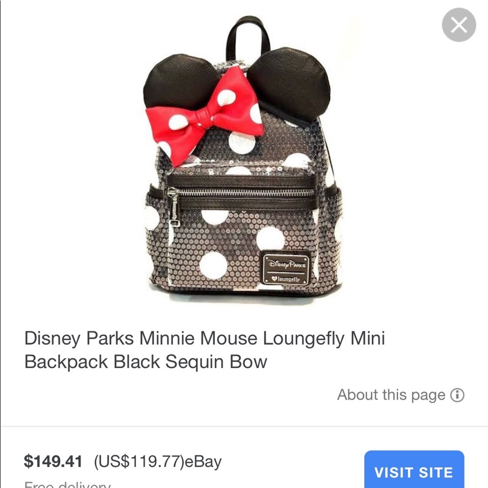 Disney land parks mini backpack
